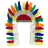 Multicolor Indian Feather Head Dress (Each)