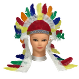 Multicolor Indian Feather Head Dress (Each)
