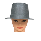 Silver Glittered Top Hat (Each)