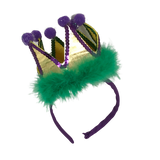 Purple, Green and Gold Crown Head Bopper (Each)