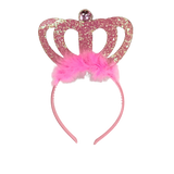 Pink Glitter Crown Head Bopper (Each)