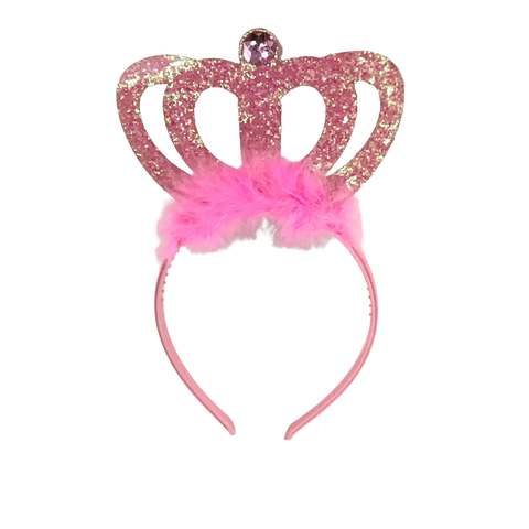 Pink Glitter Crown Head Bopper (Each)