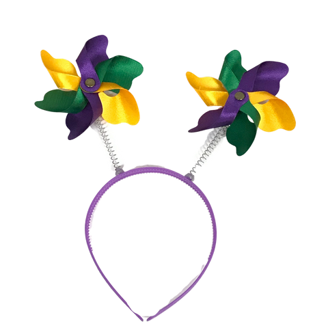 Purple, Green and Yellow Pinwheel Head Bopper (6 Pieces)