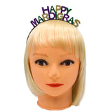 Happy Mardi Gras Glitter Headband (Each)