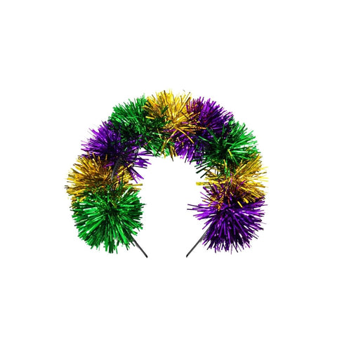 Purple, Green, and Gold Pom Pom Headband (Each)
