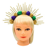 Mardi Gras Flower Halo Crown Headband (Each)