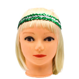 Green and Silver Sequin Headband (Pack of 6)