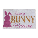 Every Bunny Welcome Coir Doormat Pink/Gold (Each)