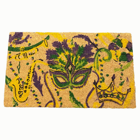 Mardi Gras Mask Doormat (Each)