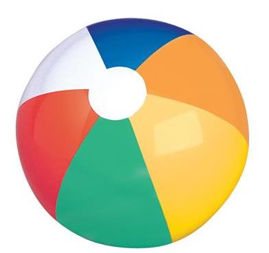 6" Beach Ball - Multicolor (Dozen)