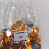 26mm Round Plastic Stones - Orange (Gross)