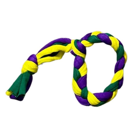 The Theia - Braided Purple, Green and Gold Bracelets from Recycled T-Shirts (Each)