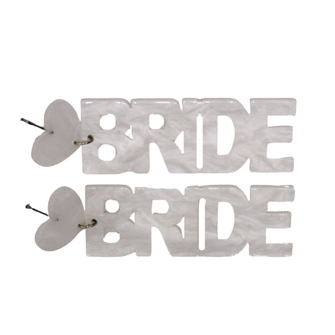 Acrylic Bride Earrings (Pair)