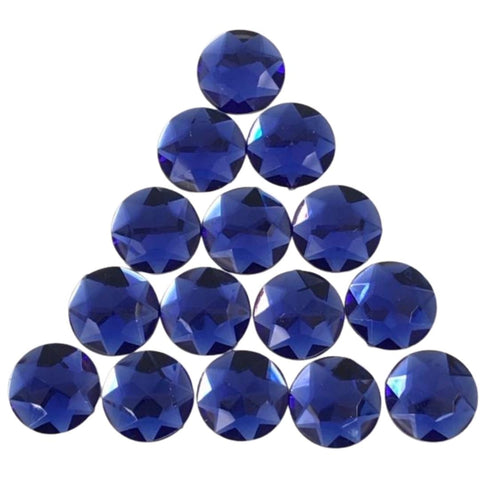 26mm Round Plastic Stones - Royal Blue (Gross)