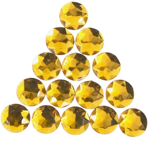 26MM ROUND PLASTIC STONES - GOLD (GROSS)