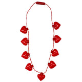 LED Jumbo Red Heart Necklace with 9 Hearts (Each)