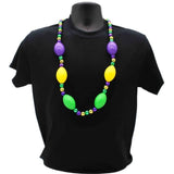 LED Purple, Green and Gold Football Necklace (Each)