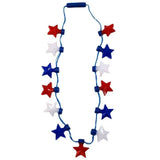 LED Red, White and Blue Star Necklace with 13 Stars (Each)