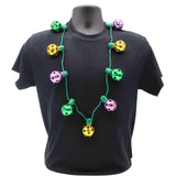 LED Mardi Gras Disco Ball Necklace with 9 Balls (Each)