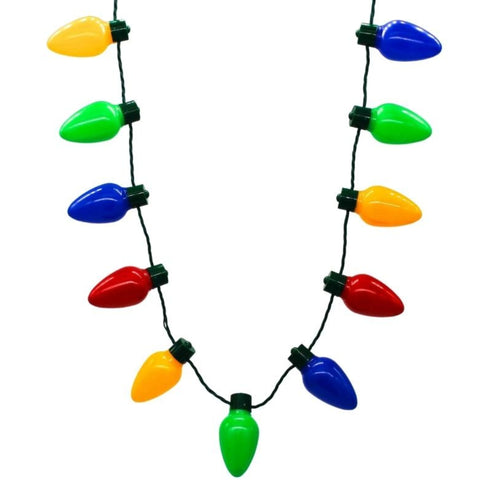 Mardi Gras 25in Long Light Up Necklace PGG FDL Flashing Beads