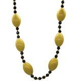 LED Black and Gold Football Necklace (Each)