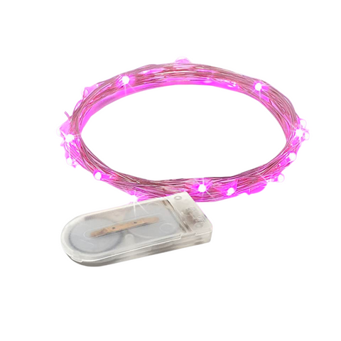 6' Pink LED Battery Operated Fairy Lights (Each)