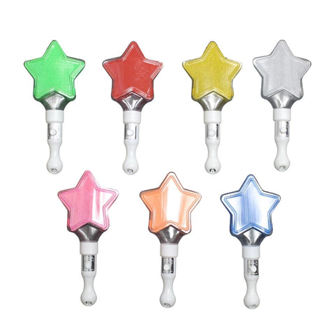 8.5" LED Star Wand with White Handle - Assorted Colors (Each)