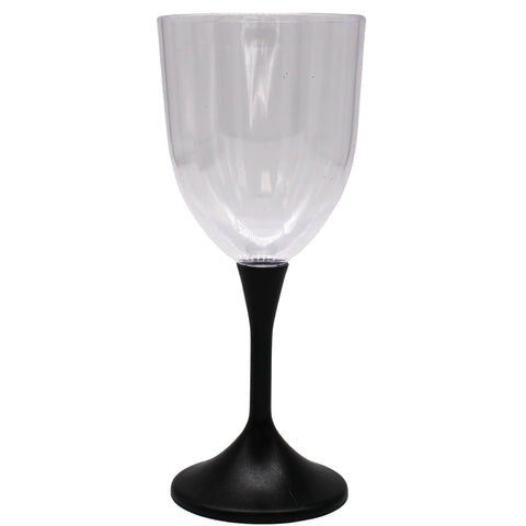 LED Wine Glass with Black Base (Each)