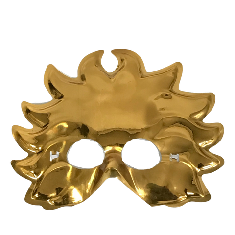 Metallic Gold Masquerade Mask with Elastic Band (Each)