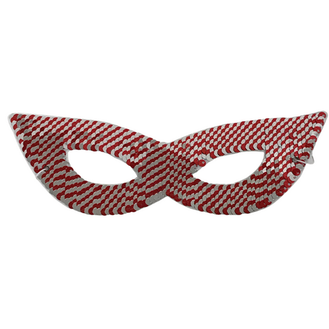 Hot Pink and Silver Sequin Mask (Each)