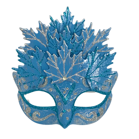 Blue and Silver Snowflake Mask (Each)