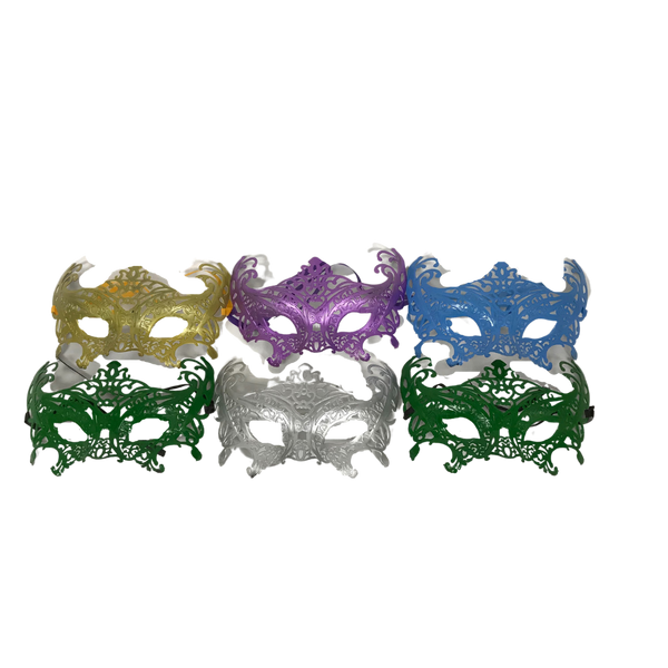 Assorted Color Pastel Cut-Out Mask (Pack of 6) – Mardi Gras Spot
