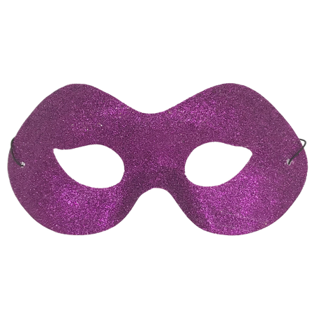 Purple Glitter Mask with Elastic Band (Each)
