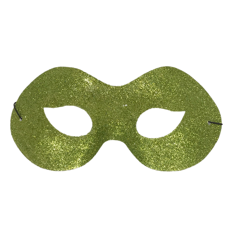 Green Glitter Mask with Elastic Band (Each)