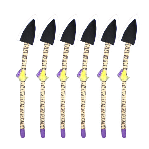 32" Purple and Gold Tiger Spear (Pack of 6)