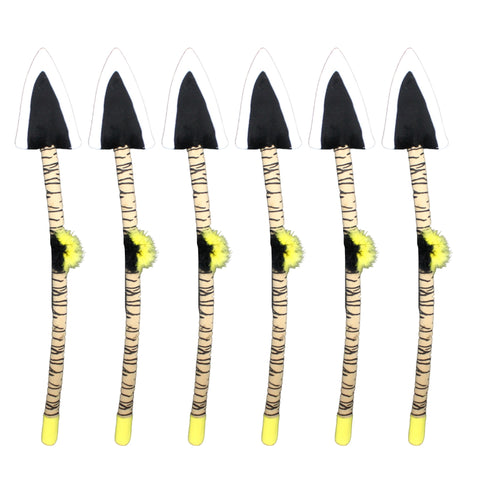 32" Black and Gold Tiger Spear (Pack of 6)