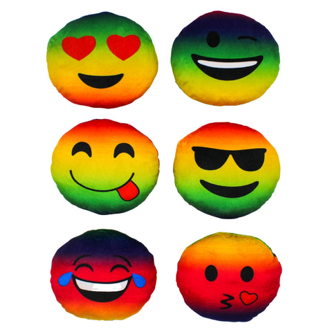 6" Rainbow Emoji Plush - 6 Assorted Styles (Each)