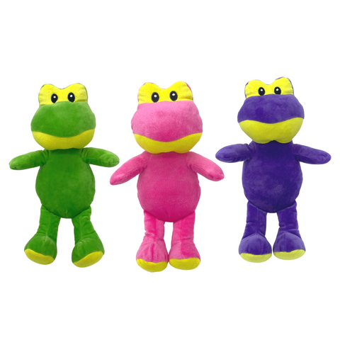 9" Plush Floppy Frog - 3 Colors (Each)