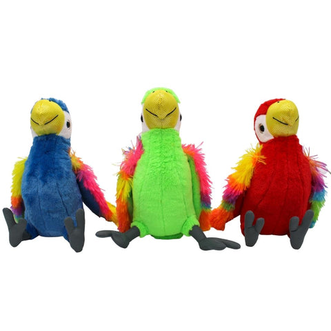 10" Plush Rainbow Parrot - Assorted Colors (Each)