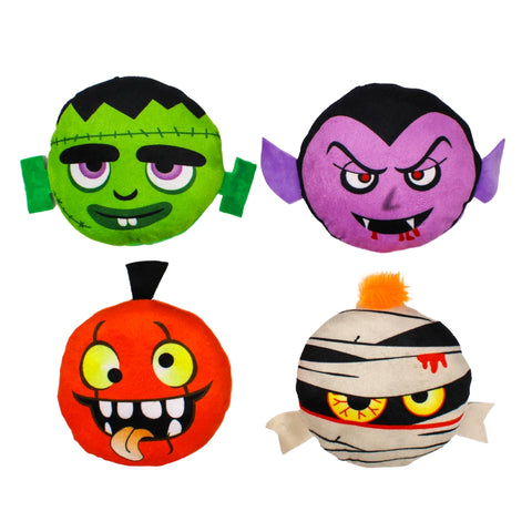 6" Plush Halloween Monster Heads - Assorted (Each)