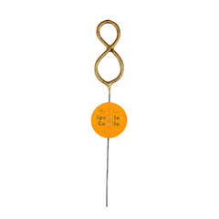 Mini Gold "8" Sparkler Candle (Each)