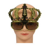 Gold Sunglasses with Jeweled Gold Crown (Each)