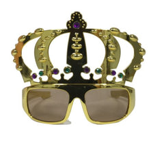 Gold Sunglasses with Jeweled Gold Crown (Each)