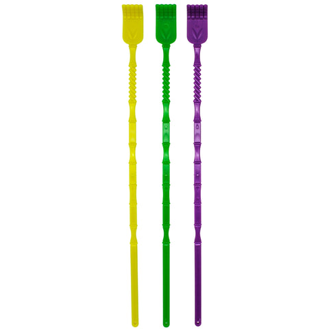 16" Backscratcher Purple, Green and Gold (Dozen)