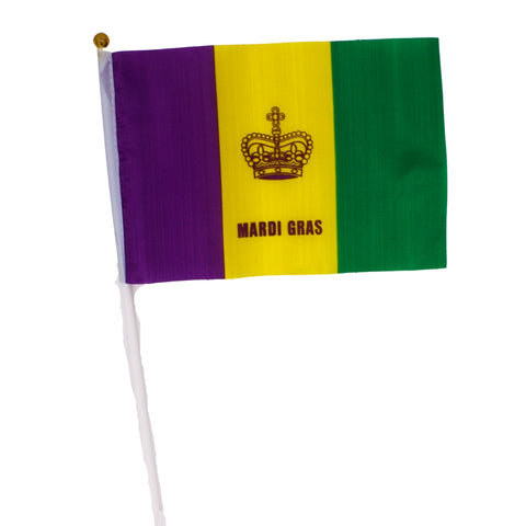 Mardi Gras Flag 5.5" x 8" (Dozen)