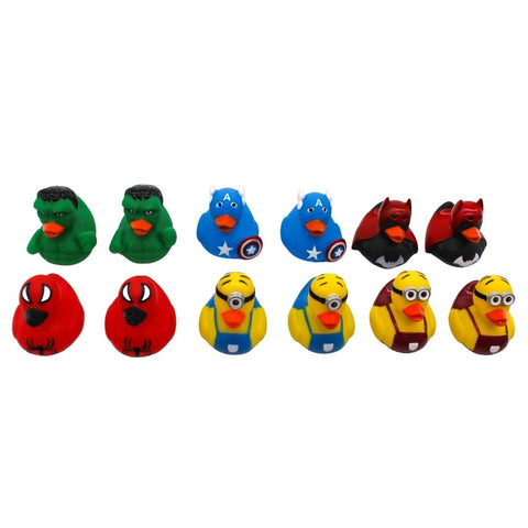 Super Hero and Minions Rubber Duck (Pack of 6) – Mardi Gras Spot
