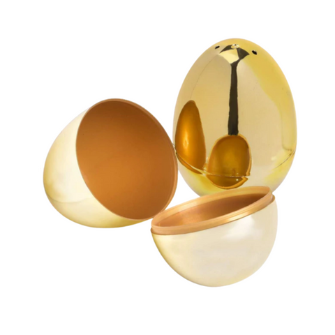 2.375" Metallic Plastic Golden Eggs (24 pack)