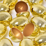 2.375" Metallic Plastic Golden Eggs (24 pack)