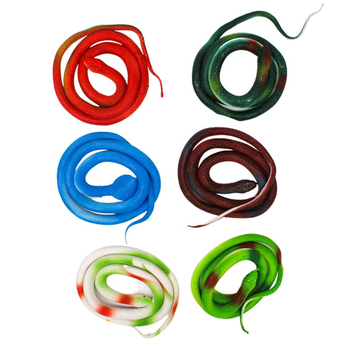 39" Rubber Snake - Assorted Colors (Dozen)