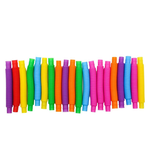 Small Pop Tubes - Assorted Colors (Pack of 20)
